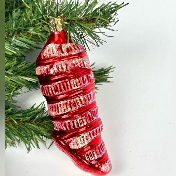 INGE GLAS Germany Stocking with Gifts Blown Glass Christmas Ornament - Picture 6 of 10